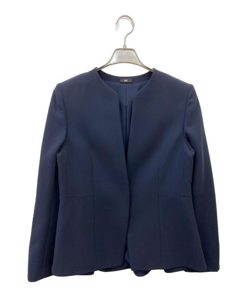 PLST（プラステ）PLST (プラステ) トリアセブレンドペプラムジャケット ネイビー サイズ:Lの古着・服飾アイテム