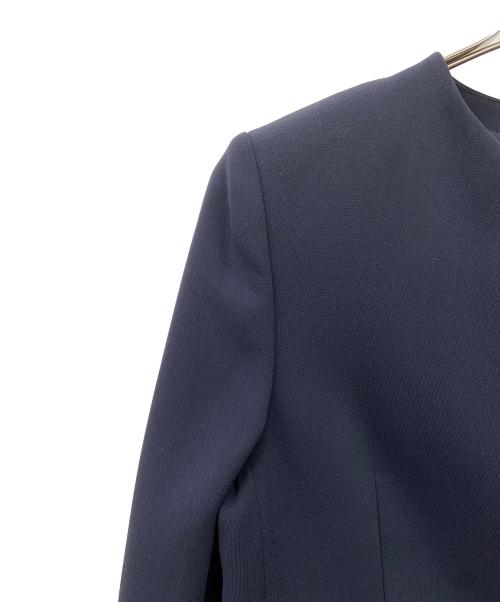 PLST（プラステ）PLST (プラステ) トリアセブレンドペプラムジャケット ネイビー サイズ:Lの古着・服飾アイテム