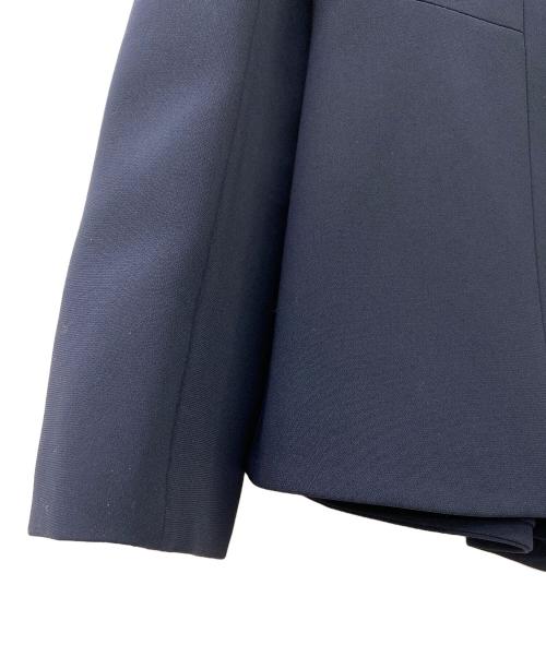 PLST（プラステ）PLST (プラステ) トリアセブレンドペプラムジャケット ネイビー サイズ:Lの古着・服飾アイテム