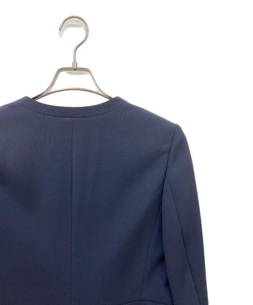 PLST（プラステ）PLST (プラステ) トリアセブレンドペプラムジャケット ネイビー サイズ:Lの古着・服飾アイテム