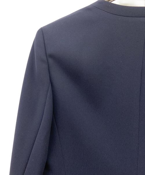 PLST（プラステ）PLST (プラステ) トリアセブレンドペプラムジャケット ネイビー サイズ:Lの古着・服飾アイテム