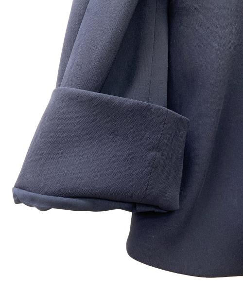 PLST（プラステ）PLST (プラステ) トリアセブレンドペプラムジャケット ネイビー サイズ:Lの古着・服飾アイテム