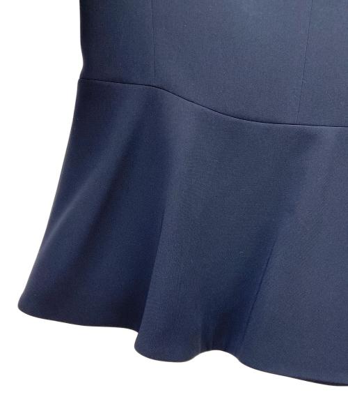 PLST（プラステ）PLST (プラステ) トリアセブレンドペプラムジャケット ネイビー サイズ:Lの古着・服飾アイテム