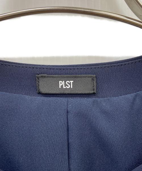PLST（プラステ）PLST (プラステ) トリアセブレンドペプラムジャケット ネイビー サイズ:Lの古着・服飾アイテム