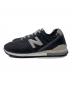 NEW BALANCE (ニューバランス) スニーカー ブラック×ホワイト サイズ:24.5cm：7000円