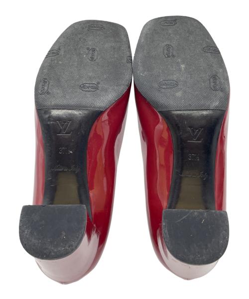 LOUIS VUITTON（ルイ ヴィトン）LOUIS VUITTON (ルイ ヴィトン) エナメルパンプス レッド×ゴールド サイズ:37 1/2の古着・服飾アイテム