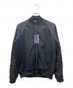 FRED PERRYフレッドペリー）の古着「TEXTURE MIX BOMBER NECK JACKET」｜ブラック
