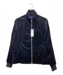 FRED PERRY（フレッドペリー）の古着「ベロアトラックジャケット」｜ブラック