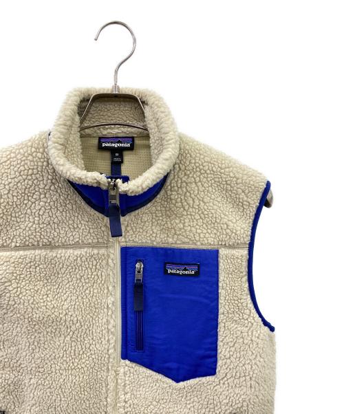 Patagonia（パタゴニア）Patagonia (パタゴニア) クラシックレトロXベスト ベージュ×ブルー サイズ:XSの古着・服飾アイテム