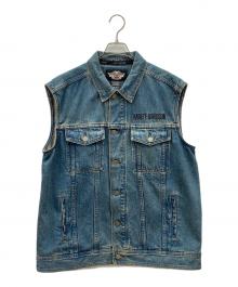 HARLEY-DAVIDSON（ハーレーダビッドソン）の古着「バックワッペンデニムベスト」｜インディゴ