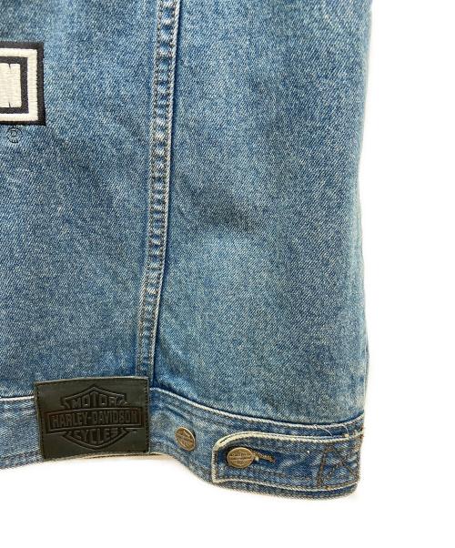 HARLEY-DAVIDSON（ハーレーダビッドソン）HARLEY-DAVIDSON (ハーレーダビッドソン) バックワッペンデニムベスト インディゴ サイズ:Lの古着・服飾アイテム