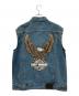 HARLEY-DAVIDSON (ハーレーダビッドソン) バックワッペンデニムベスト インディゴ サイズ:L：9000円