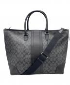 COACHコーチ）の古着「トートバッグ」｜グレー×ブラック