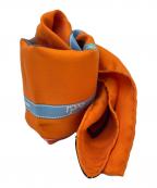 HERMESエルメス）の古着「シルクスカーフ」｜オレンジ×ブルー