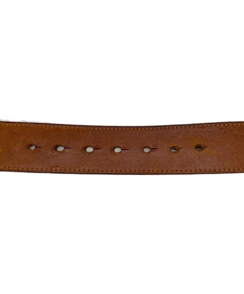 DSQUARED2（ディースクエアード）DSQUARED2 (ディースクエアード) レザーベルト ブラウン×レッドの古着・服飾アイテム