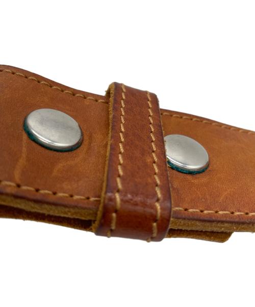 DSQUARED2（ディースクエアード）DSQUARED2 (ディースクエアード) レザーベルト ブラウン×レッドの古着・服飾アイテム