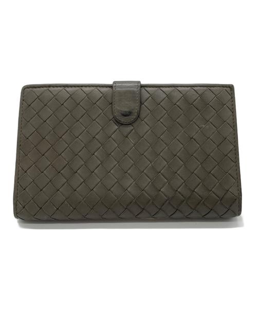 BOTTEGA VENETA（ボッテガベネタ）BOTTEGA VENETA (ボッテガベネタ) 2つ折り財布 グレーの古着・服飾アイテム