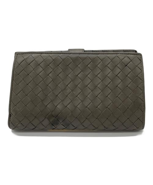 BOTTEGA VENETA（ボッテガベネタ）BOTTEGA VENETA (ボッテガベネタ) 2つ折り財布 グレーの古着・服飾アイテム