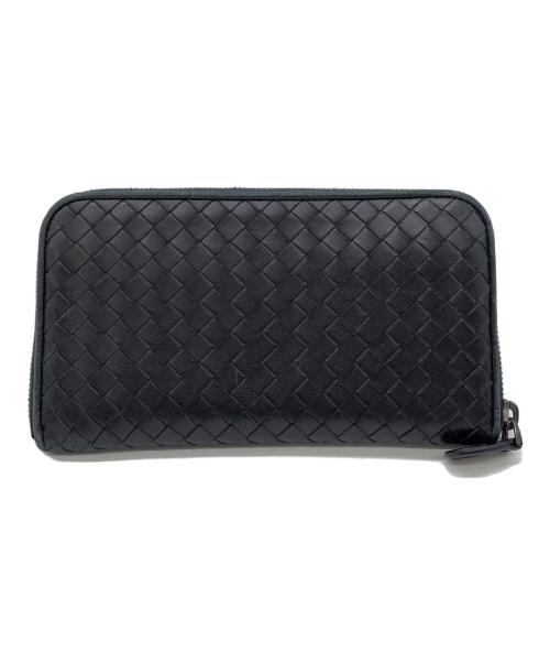 BOTTEGA VENETA（ボッテガベネタ）BOTTEGA VENETA (ボッテガベネタ) 長財布 ネイビーの古着・服飾アイテム