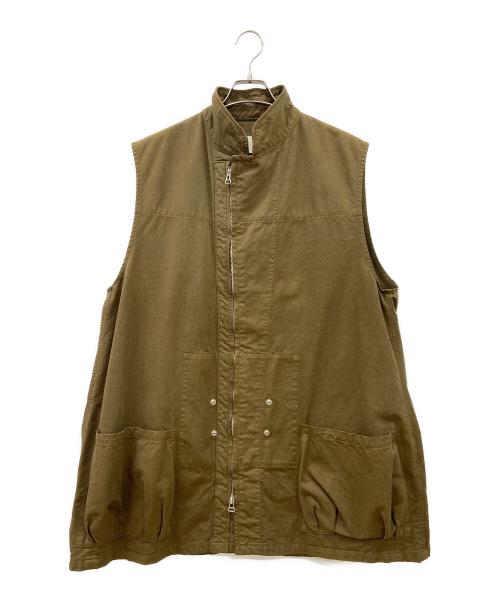 YOKE（ヨーク）YOKE (ヨーク) Military Long Vest オリーブ サイズ:3の古着・服飾アイテム