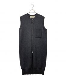 THE SHINZONE（ザ シンゾーン）の古着「THE SHINZONE　ロングニットジレ」｜グレー