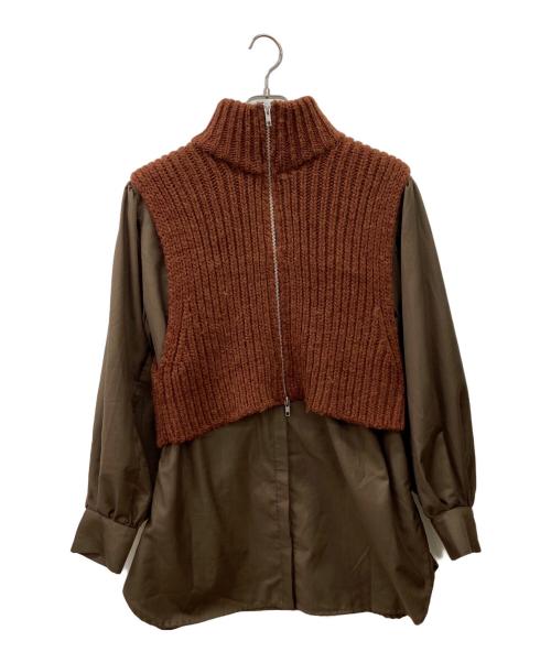 Ameri（アメリ）AMERI (アメリ) 長袖シャツ ブラウン サイズ:FREEの古着・服飾アイテム