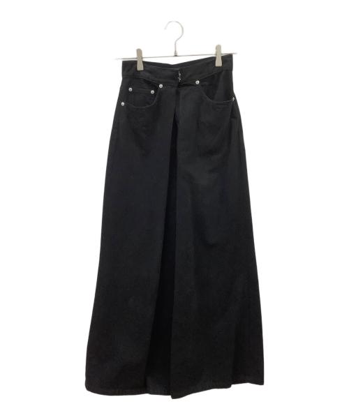 JOHN LAWRENCE SULLIVAN（ジョン ローレンス サリバン）JOHN LAWRENCE SULLIVAN (ジョン ローレンス サリバン) JOHN LAWRENCE SULLIVAN　WOMENS RIGID DENIM WIDE PANTS  SKU: JLSW-01-S ブラック サイズ:Sの古着・服飾アイテム