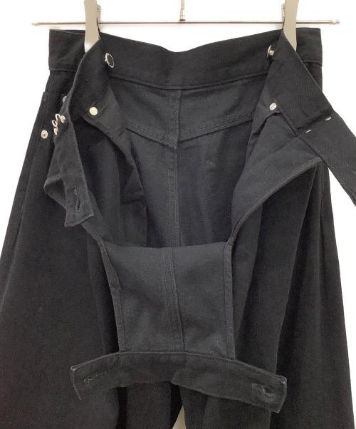 JOHN LAWRENCE SULLIVAN（ジョン ローレンス サリバン）JOHN LAWRENCE SULLIVAN (ジョン ローレンス サリバン) JOHN LAWRENCE SULLIVAN　WOMENS RIGID DENIM WIDE PANTS  SKU: JLSW-01-S ブラック サイズ:Sの古着・服飾アイテム