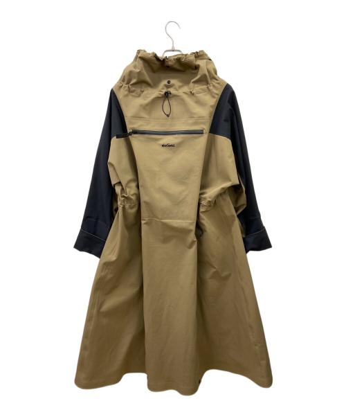 WILD THINGS（ワイルドシングス）WILD THINGS (ワイルドシングス) JUN MIKAMI (ジュン ミカミ) マキシシルエットナイロンコート ベージュ×ブラック サイズ:FREEの古着・服飾アイテム