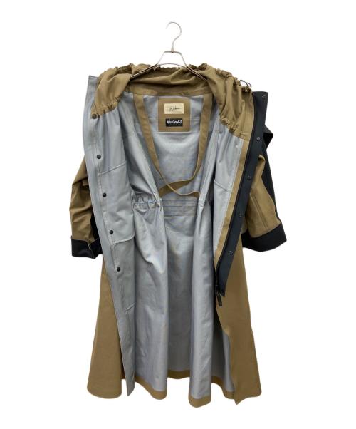 WILD THINGS（ワイルドシングス）WILD THINGS (ワイルドシングス) JUN MIKAMI (ジュン ミカミ) マキシシルエットナイロンコート ベージュ×ブラック サイズ:FREEの古着・服飾アイテム