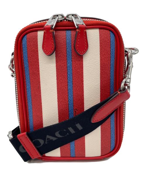 COACH（コーチ）COACH (コーチ) スタントン クロスボディ レッド×ブルーの古着・服飾アイテム