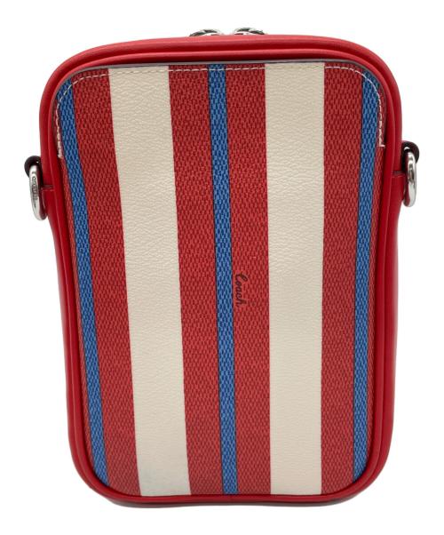 COACH（コーチ）COACH (コーチ) スタントン クロスボディ レッド×ブルーの古着・服飾アイテム