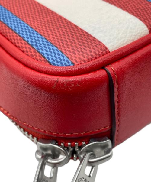 COACH（コーチ）COACH (コーチ) スタントン クロスボディ レッド×ブルーの古着・服飾アイテム