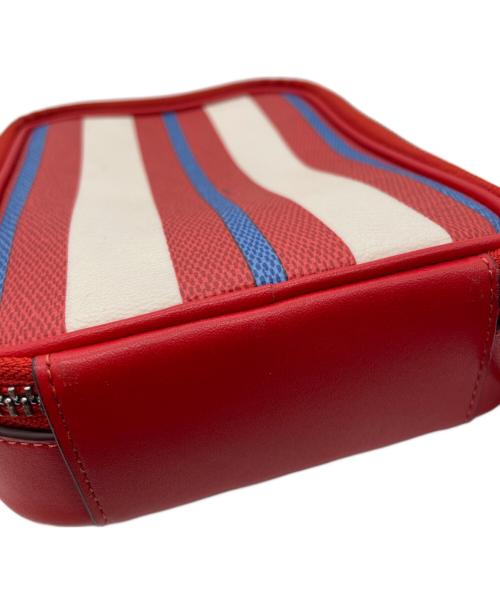 COACH（コーチ）COACH (コーチ) スタントン クロスボディ レッド×ブルーの古着・服飾アイテム