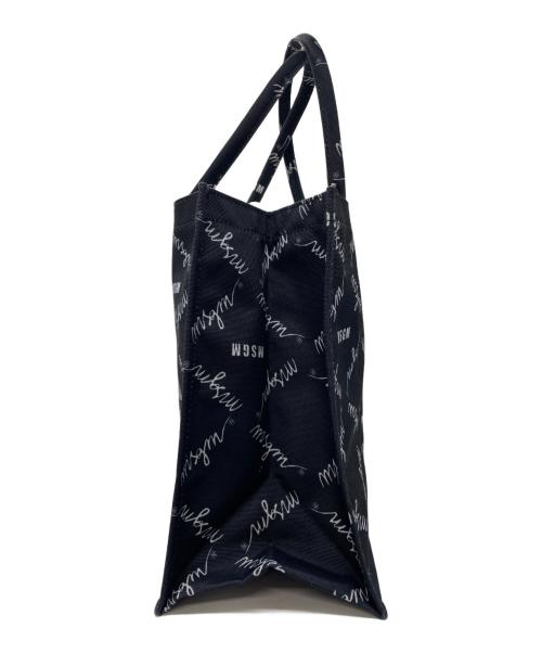 MSGM（エムエスジーエム）MSGM (エムエスジーエム) トートバッグ ブラック×ホワイトの古着・服飾アイテム
