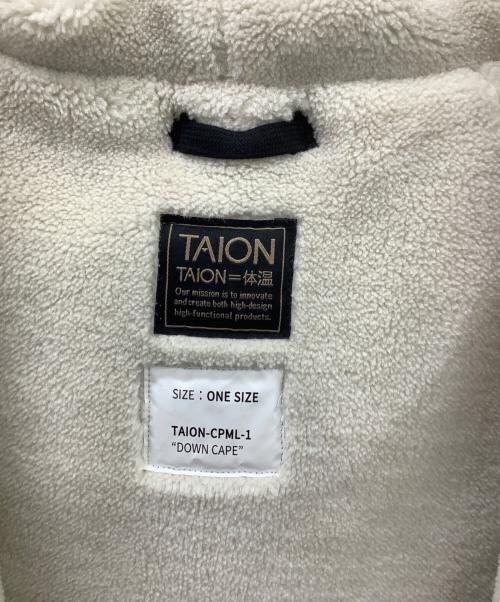 TAION（タイオン）TAION (タイオン) ミリタリーダウンケープ ブラック×ベージュ サイズ:FREEの古着・服飾アイテム