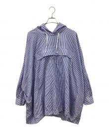 COMME des GARCONS SHIRT（コムデギャルソンシャツ）の古着「COMME des GARCONS SHIRT　アノラックパーカー」｜ブルー×ホワイト