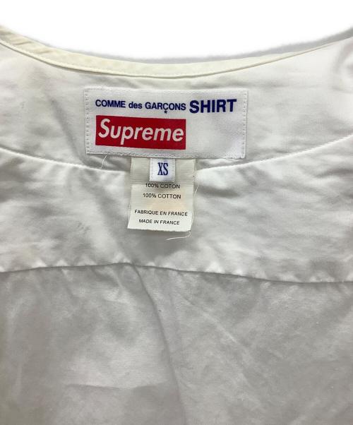COMME des GARCONS SHIRT（コムデギャルソンシャツ）COMME des GARCONS SHIRT (コムデギャルソンシャツ) SUPREME (シュプリーム) COMME des GARCONS SHIRT　Supreme　べースボールシャツ ホワイト サイズ:XSの古着・服飾アイテム
