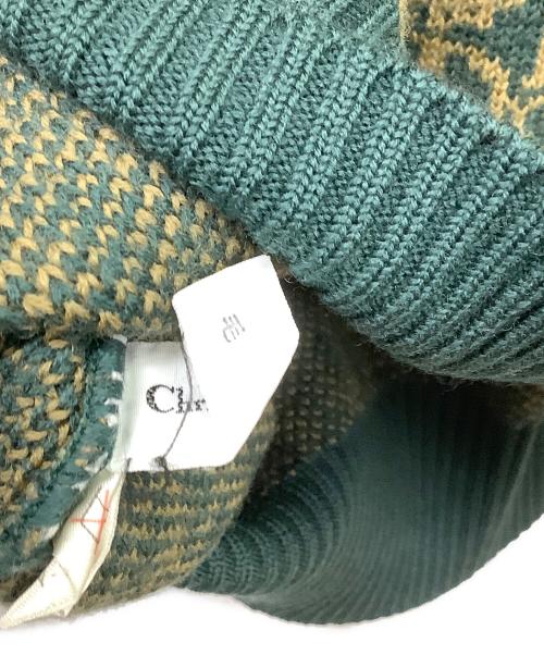 Christian Dior PREFA PORTER（クリスチャンディオールプレタポルテ）Christian Dior PREFA PORTER (クリスチャンディオールプレタポルテ) Christian Dior PREFA PORTER　ニットベスト グリーン×イエロー サイズ:Lの古着・服飾アイテム