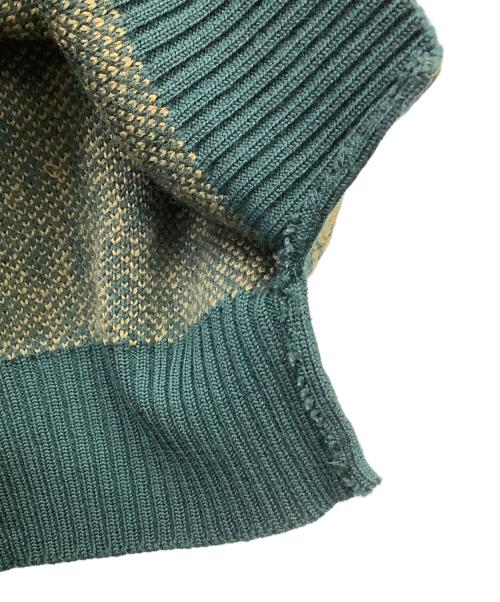 Christian Dior PREFA PORTER（クリスチャンディオールプレタポルテ）Christian Dior PREFA PORTER (クリスチャンディオールプレタポルテ) Christian Dior PREFA PORTER　ニットベスト グリーン×イエロー サイズ:Lの古着・服飾アイテム