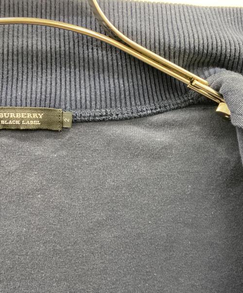 BURBERRY BLACK LABEL（バーバリーブラックレーベル）BURBERRY BLACK LABEL (バーバリーブラックレーベル) BURBERRY BLACK LABEL　ジップアップスウェット ネイビー×レッド サイズ:２の古着・服飾アイテム