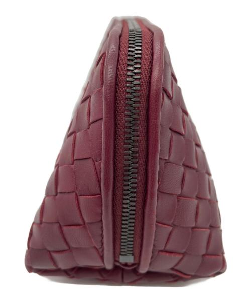 BOTTEGA VENETA（ボッテガベネタ）BOTTEGA VENETA (ボッテガベネタ) BOTTEGA VENETA　イントレチェートレザーポーチ ボルドーの古着・服飾アイテム