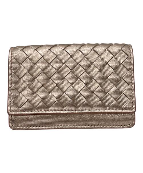 BOTTEGA VENETA（ボッテガベネタ）BOTTEGA VENETA (ボッテガベネタ) イントレチャートカードケース ピンクの古着・服飾アイテム
