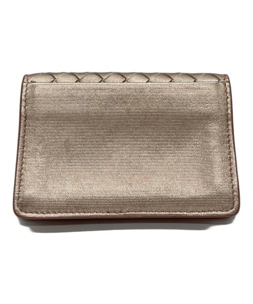 BOTTEGA VENETA（ボッテガベネタ）BOTTEGA VENETA (ボッテガベネタ) イントレチャートカードケース ピンクの古着・服飾アイテム