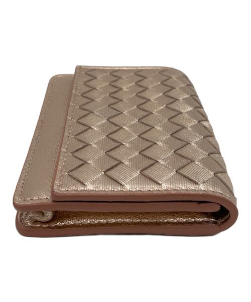 BOTTEGA VENETA（ボッテガベネタ）BOTTEGA VENETA (ボッテガベネタ) イントレチャートカードケース ピンクの古着・服飾アイテム