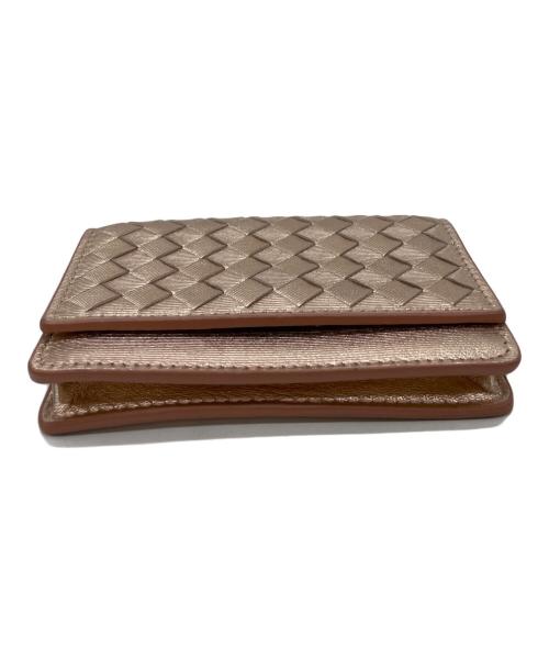 BOTTEGA VENETA（ボッテガベネタ）BOTTEGA VENETA (ボッテガベネタ) イントレチャートカードケース ピンクの古着・服飾アイテム