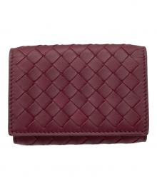 BOTTEGA VENETA（ボッテガベネタ）の古着「BOTTEGA VENETA 　3つ折り財布」｜ワインレッド