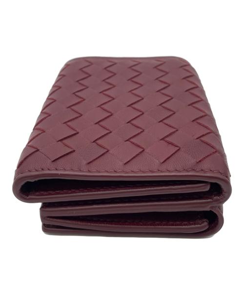BOTTEGA VENETA（ボッテガベネタ）BOTTEGA VENETA (ボッテガベネタ) BOTTEGA VENETA 　3つ折り財布 ワインレッドの古着・服飾アイテム