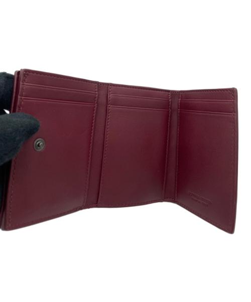 BOTTEGA VENETA（ボッテガベネタ）BOTTEGA VENETA (ボッテガベネタ) BOTTEGA VENETA 　3つ折り財布 ワインレッドの古着・服飾アイテム