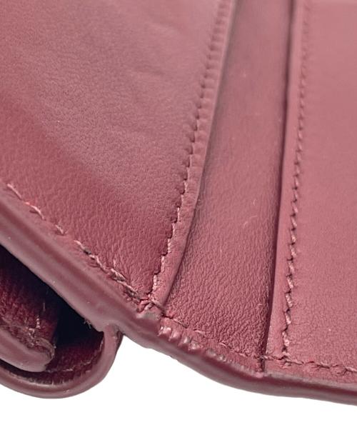 BOTTEGA VENETA（ボッテガベネタ）BOTTEGA VENETA (ボッテガベネタ) BOTTEGA VENETA 　3つ折り財布 ワインレッドの古着・服飾アイテム